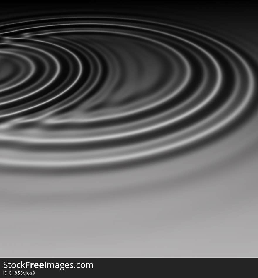 Ripples on a black background. Ripples on a black background