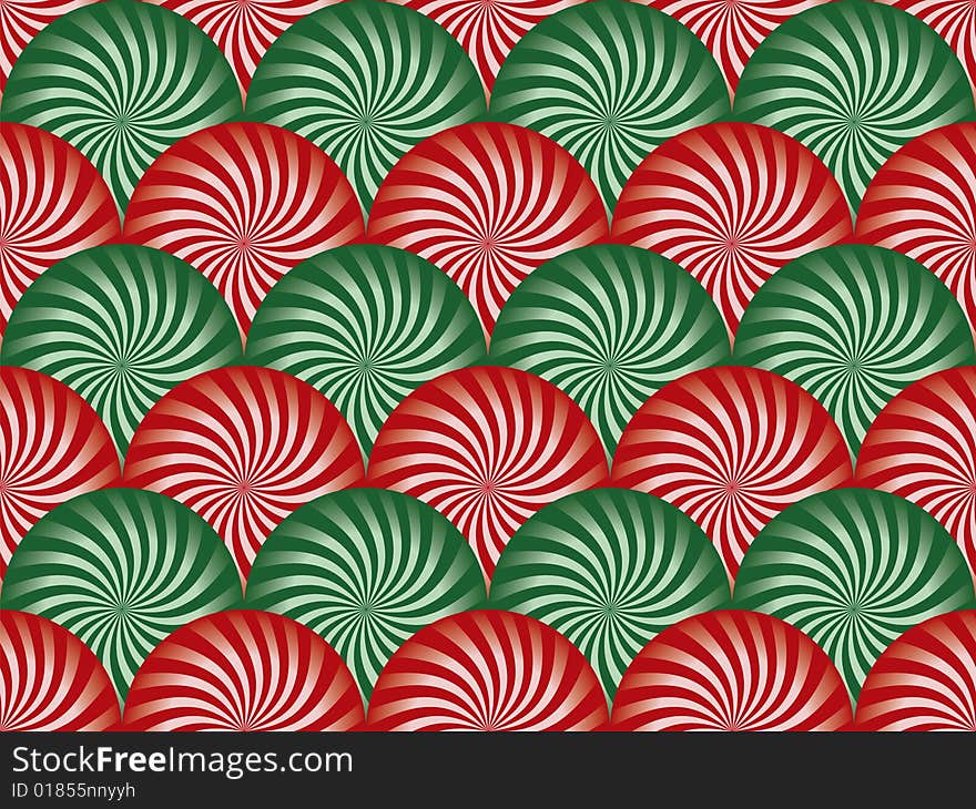 Red And Green Peppermint Background