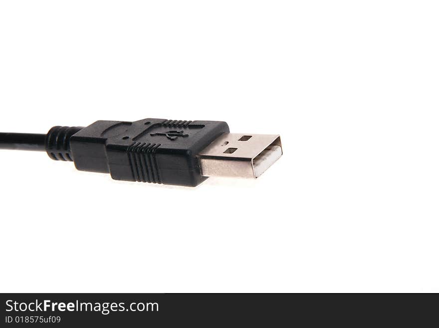 USB Plug and cable including clipping path