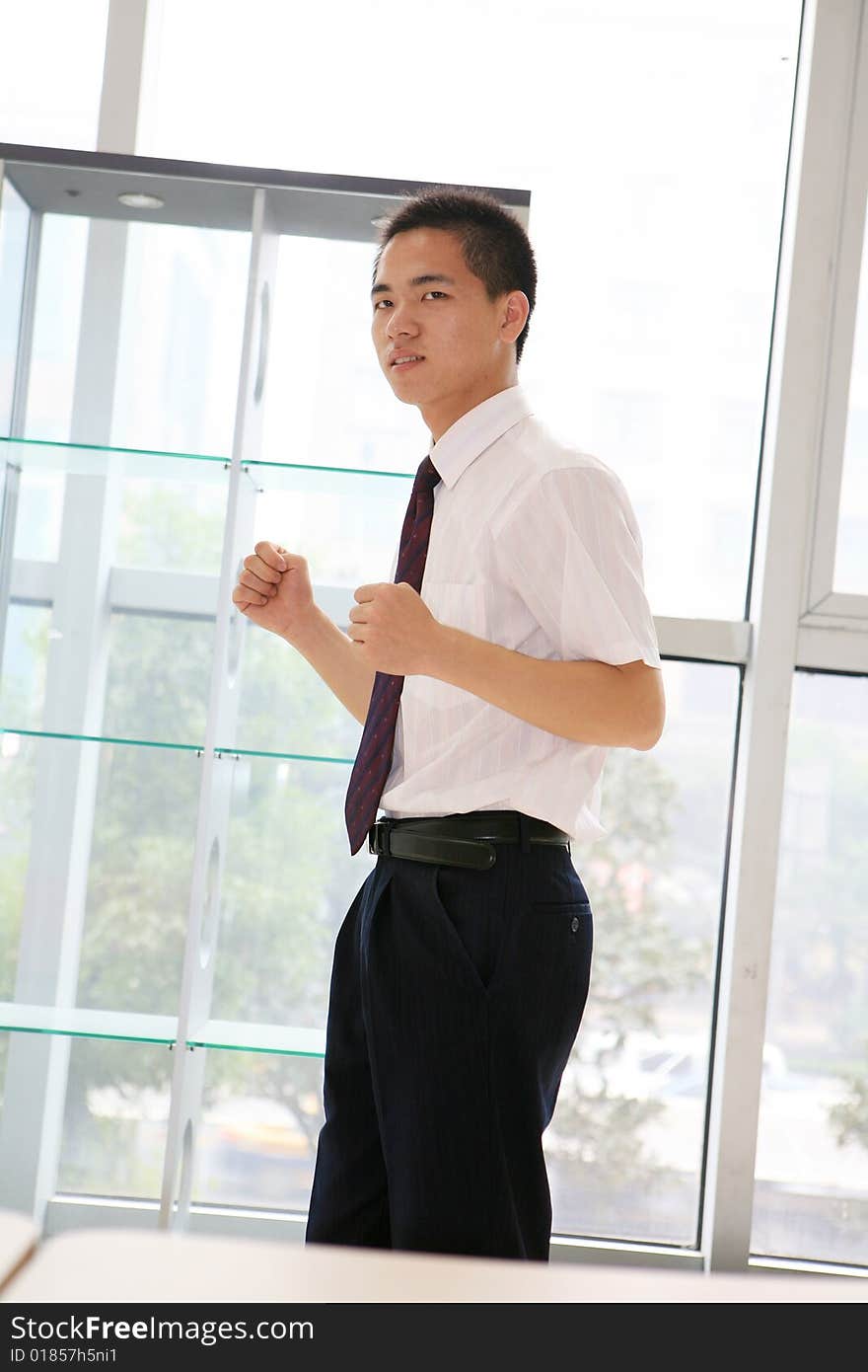 Young   Business Man In Office