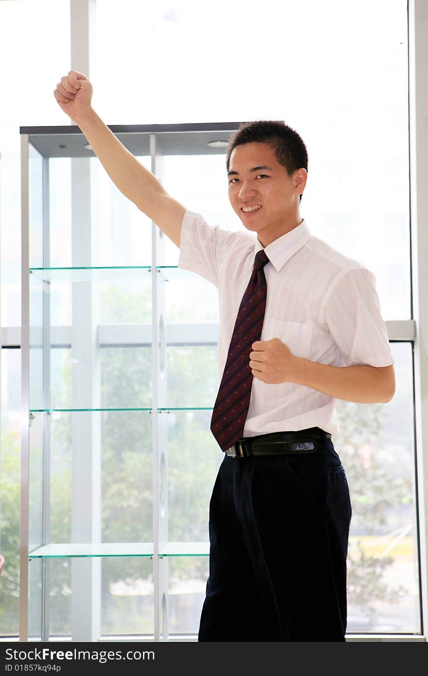 Young   Business Man In Office