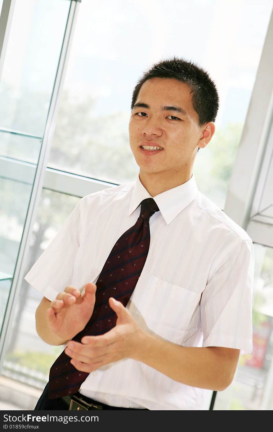 Young   Business Man In Office