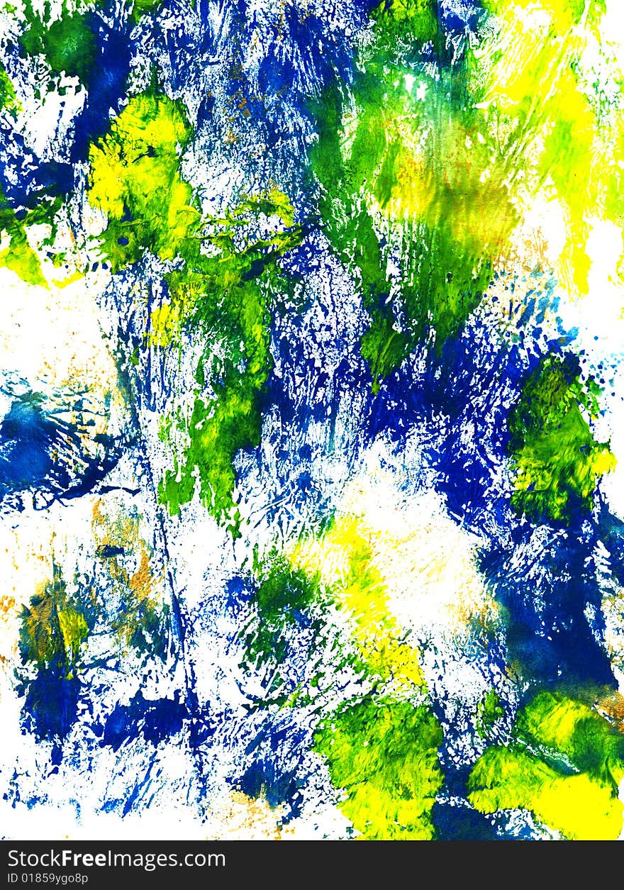 Abstract background with multi-coloured stains