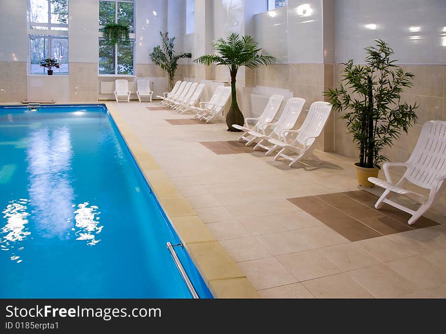 Swimming pool interior.