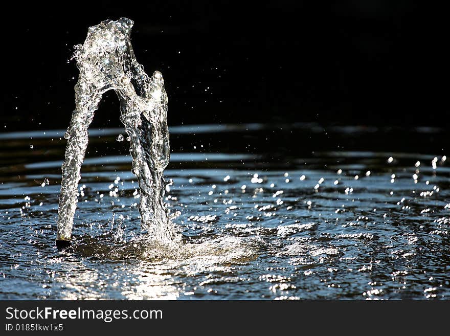 Cold water poured out from the pitcher