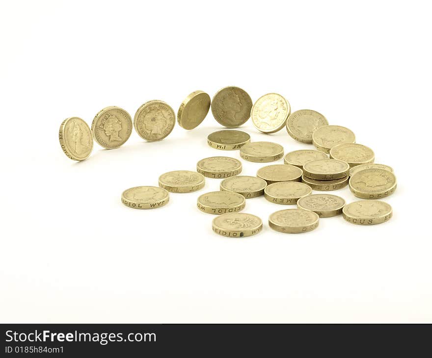 Pounds on isolated white background.