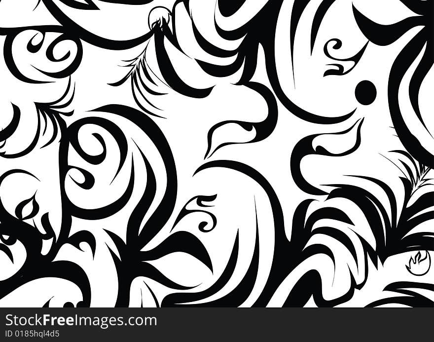 Black and white design ornament