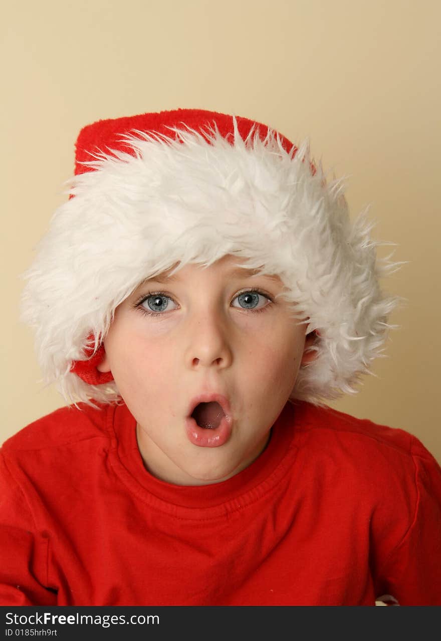 Boy In Santa Hat