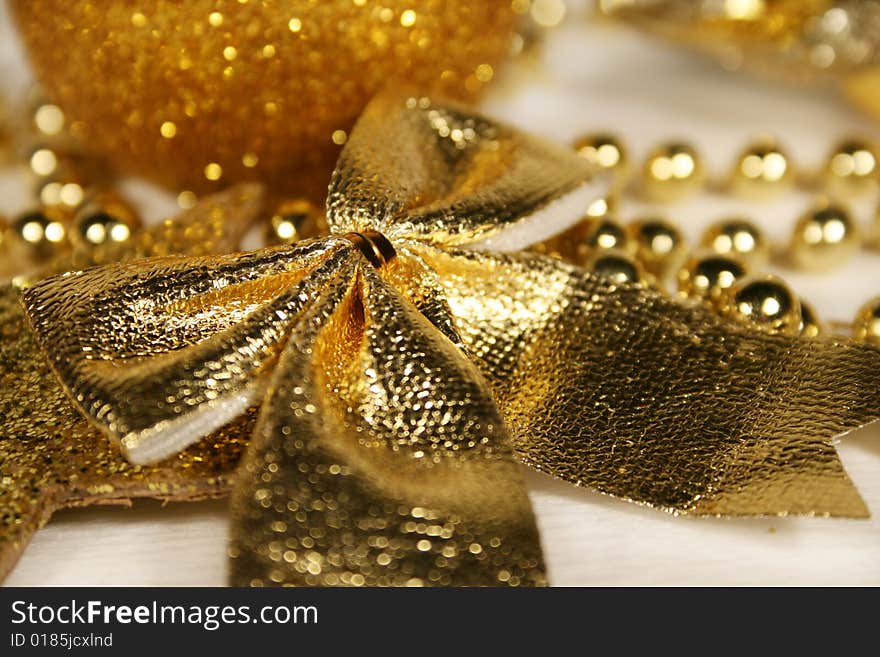 Golden Christmas ornament