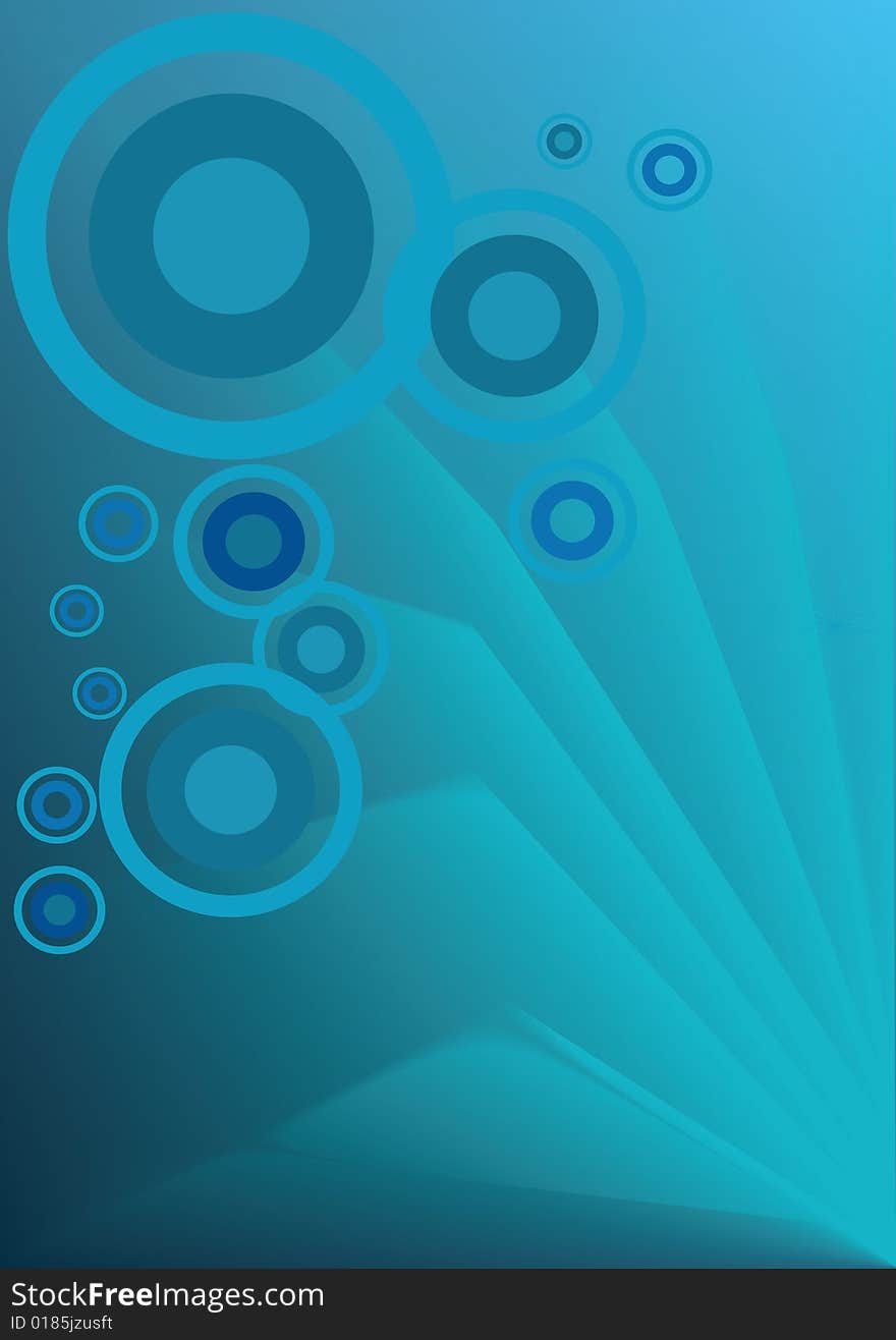 Decorative blue circle design a