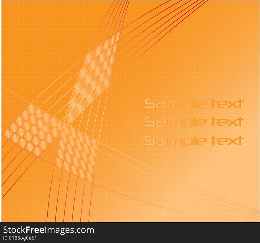 Orange abstract background with copy space