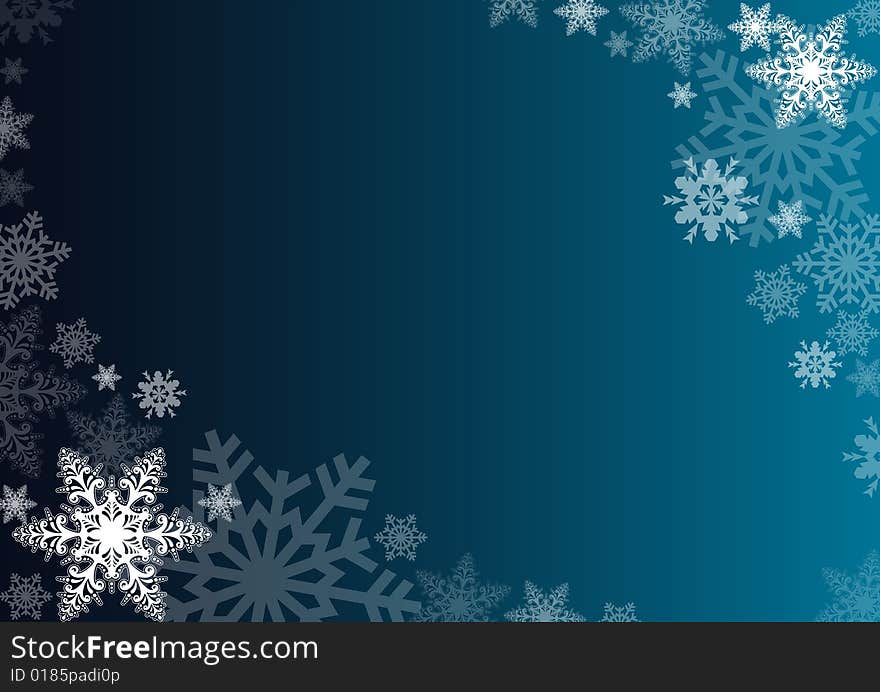 Blue christmas background with snowflakes. FIND MORE backgrounds in my portfolio