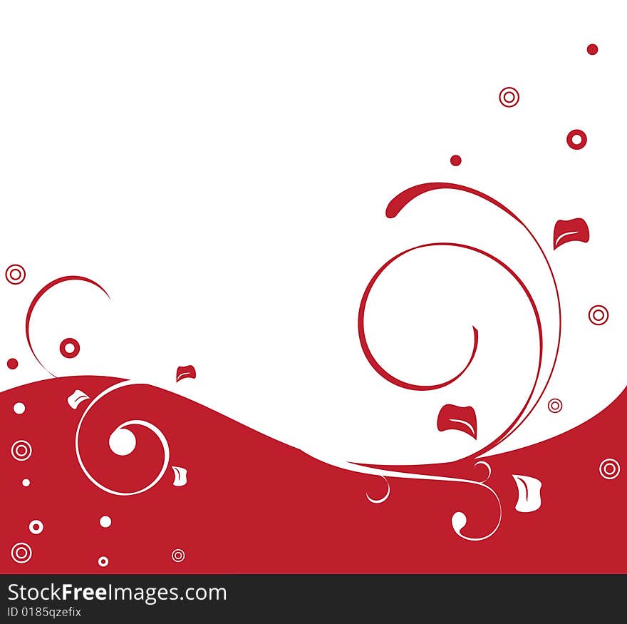 Duotone red abstract background with curves. Duotone red abstract background with curves