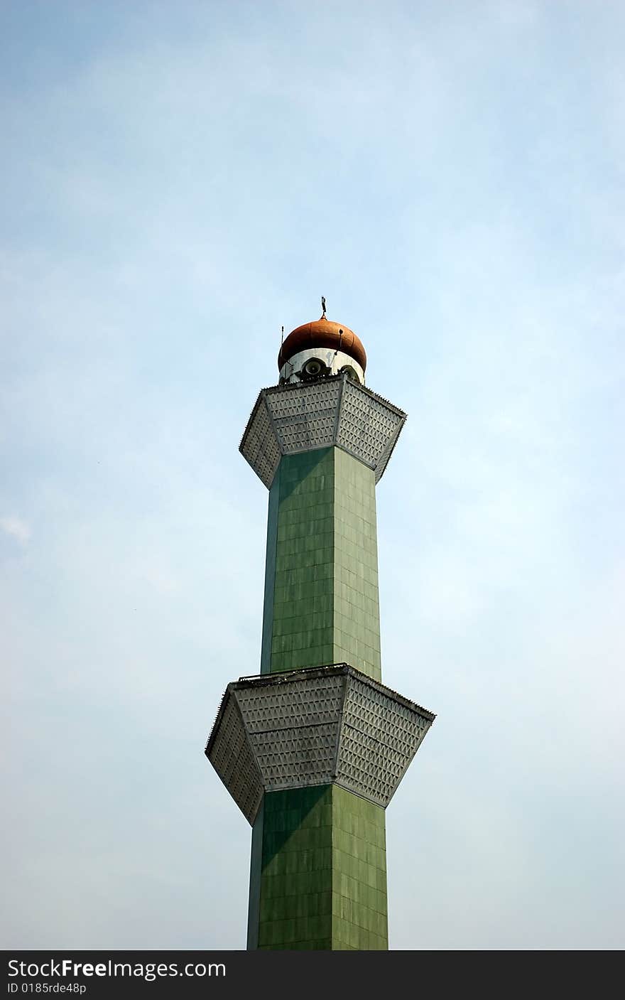 Masjid tower with arabic decorative style