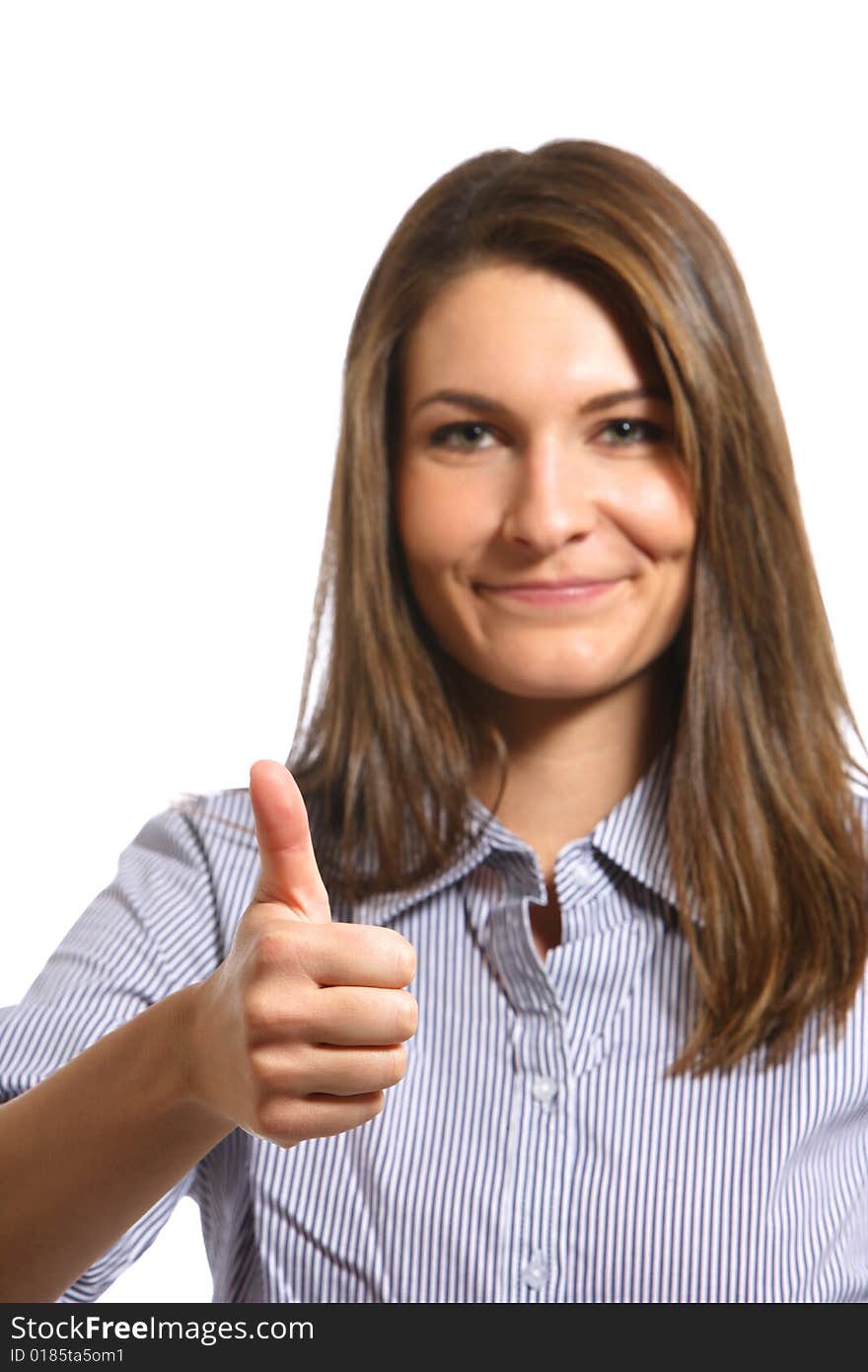 Business Woman Thumbs Up