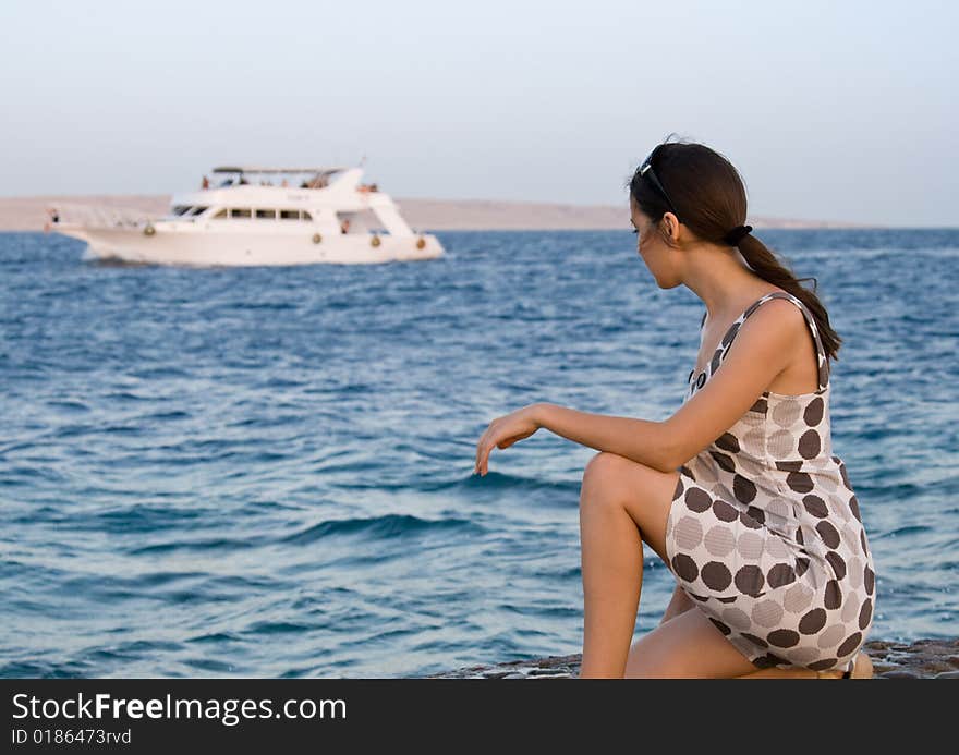 Woman on a beach