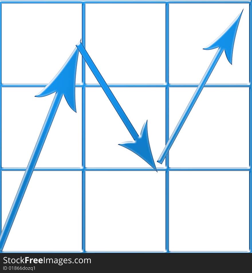 Rise and fall and again rise-financial illustration. Rise and fall and again rise-financial illustration