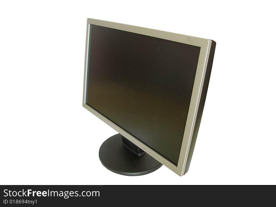 Monitor isolated over white background