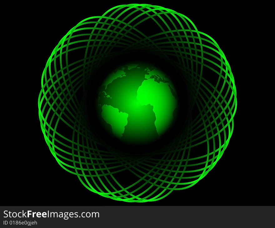 Abstract background with globe