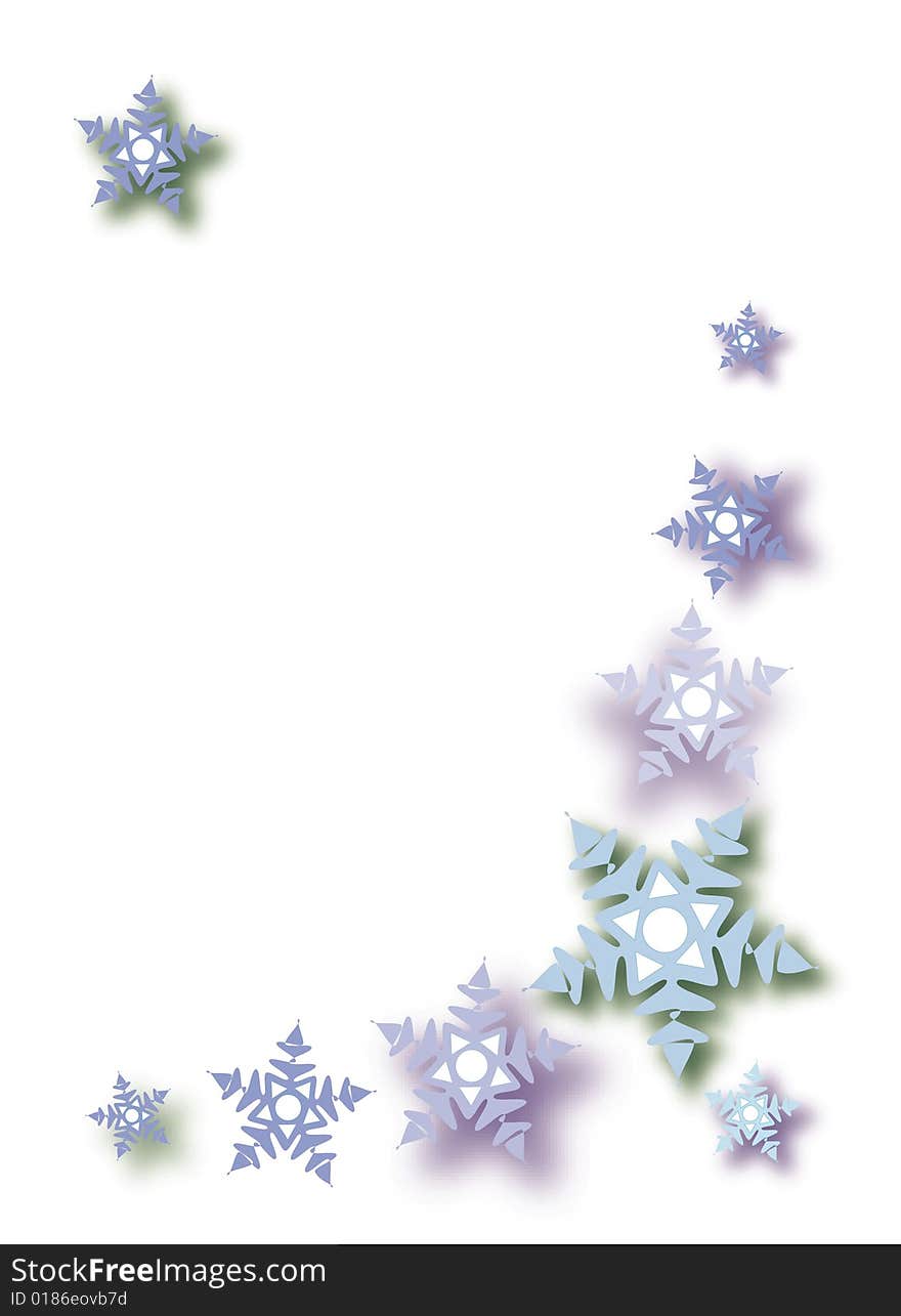 Winter design with high detailed snowflakes and waves. Vector llustration