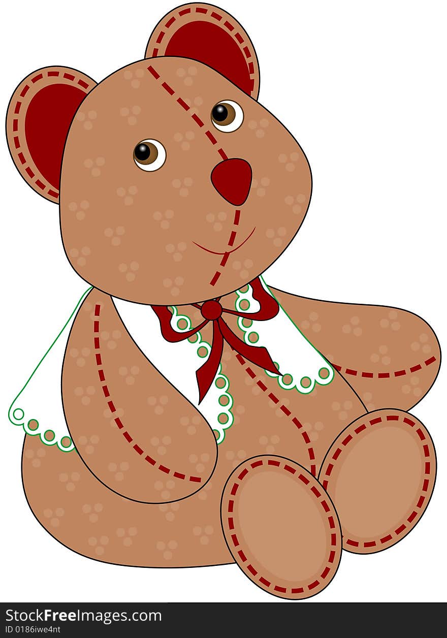 Teddy bear dressed up for the christmas holiday. Teddy bear dressed up for the christmas holiday.