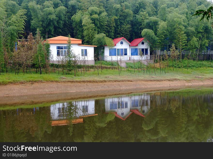 Holiday villa on the lakeside.