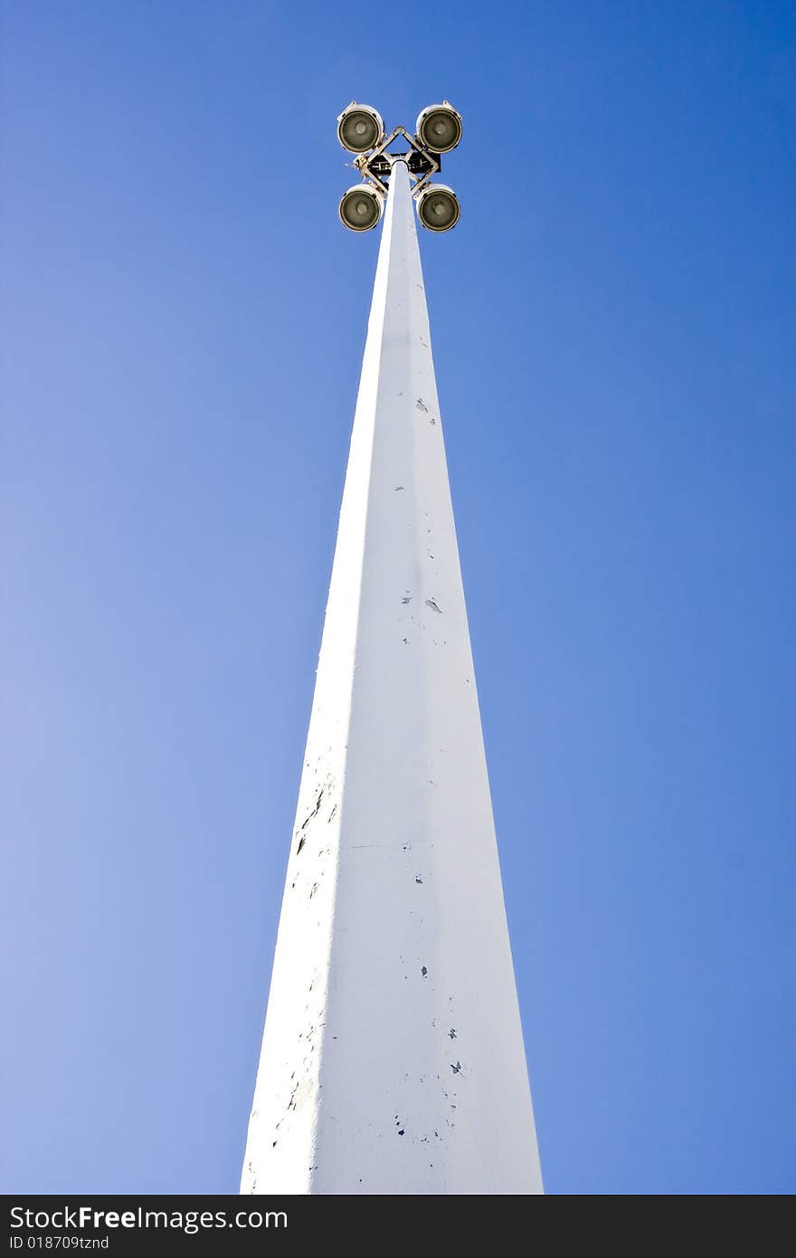 Industrial highway light from low angle - landscape exterior