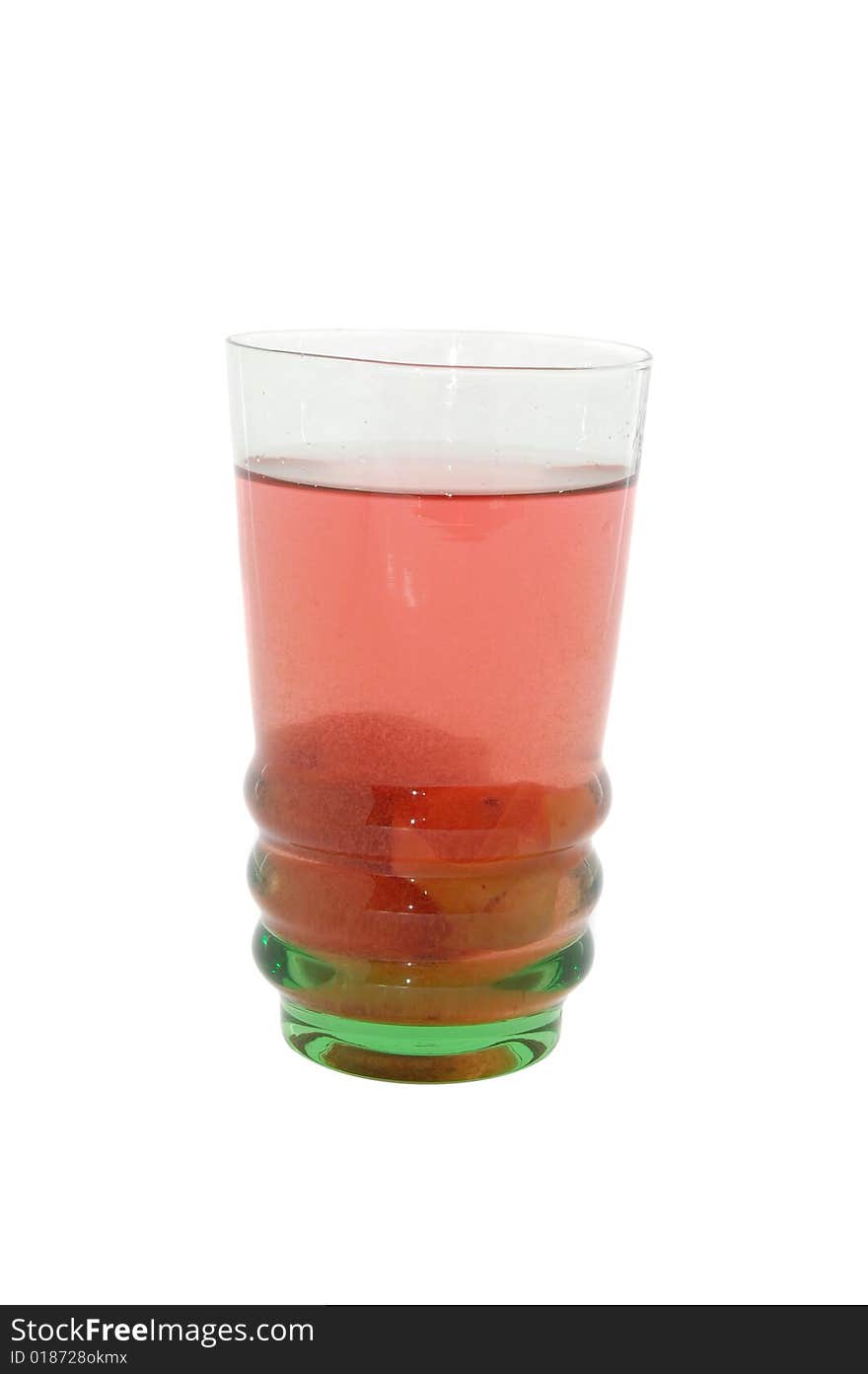 Cocktail in a glass isolated on a white