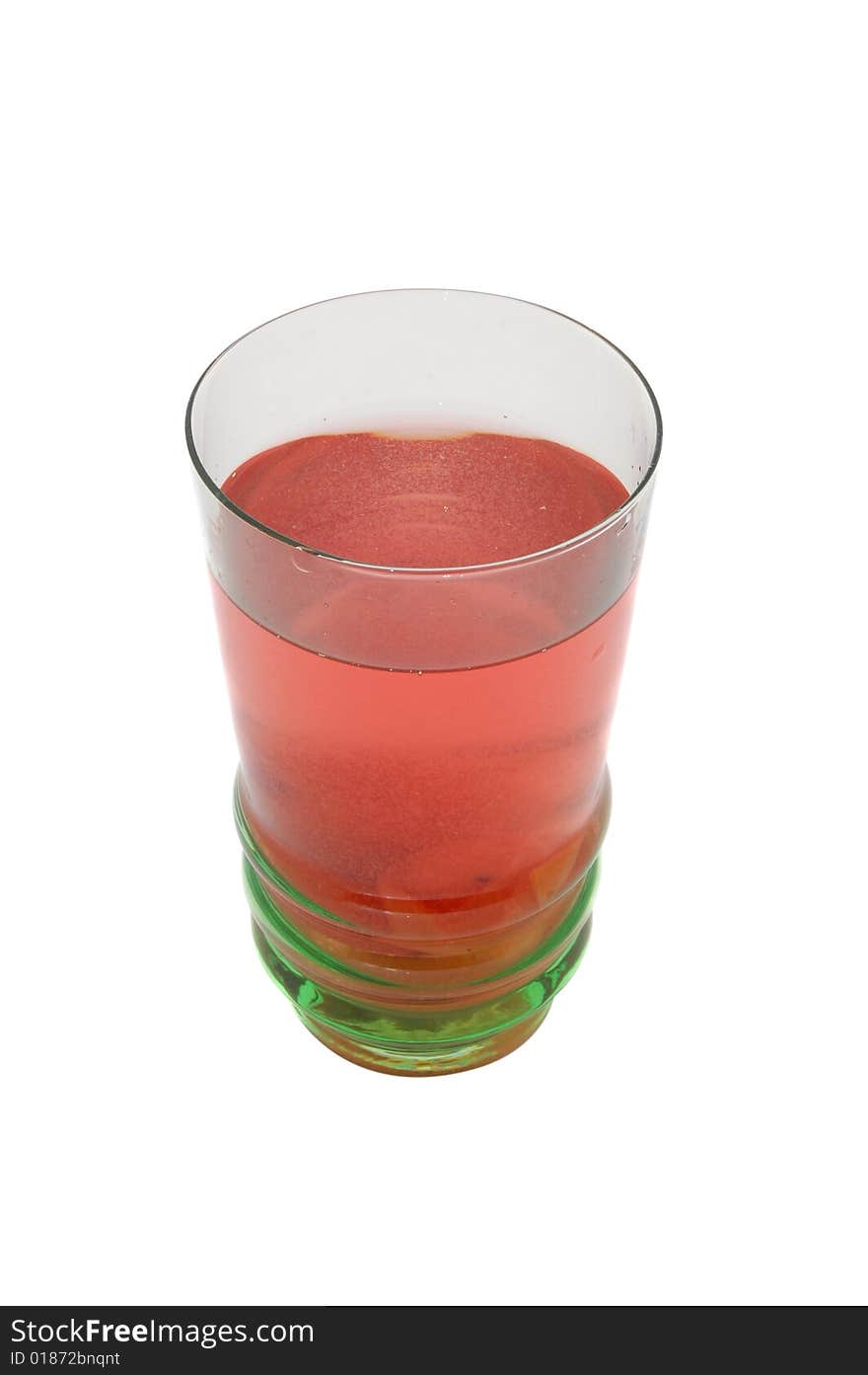 Cocktail in a glass isolated on a white