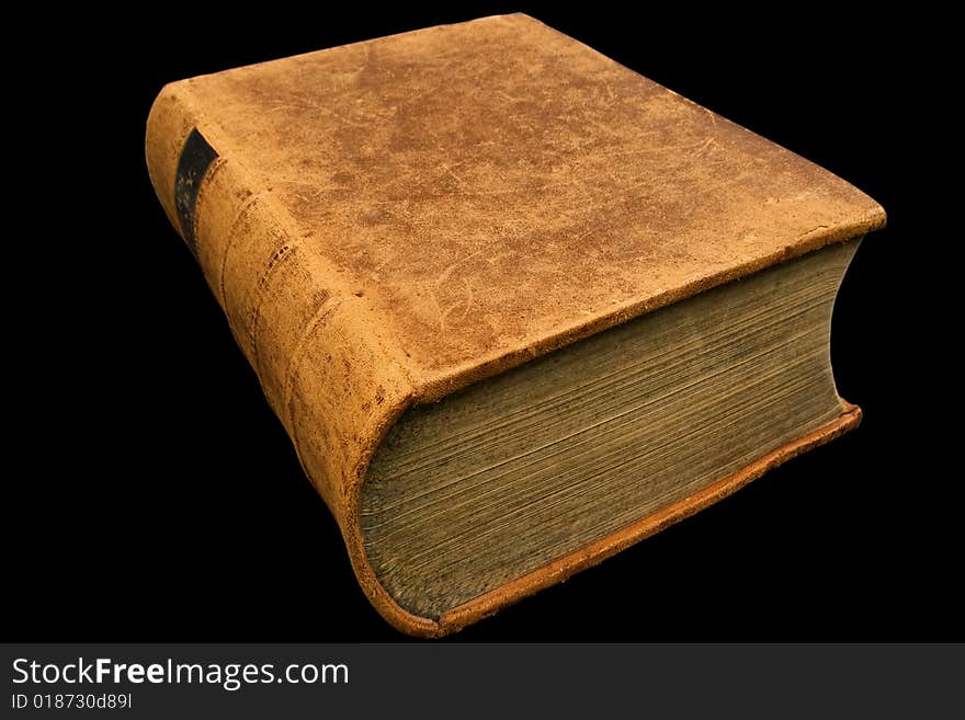 Old Book isolated on black background