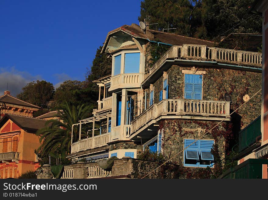 Beautiful villas with view on mediterranean in Levanto in Italy. Beautiful villas with view on mediterranean in Levanto in Italy