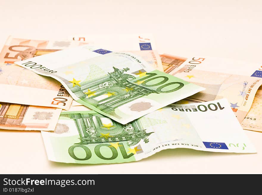 Euro banknotes