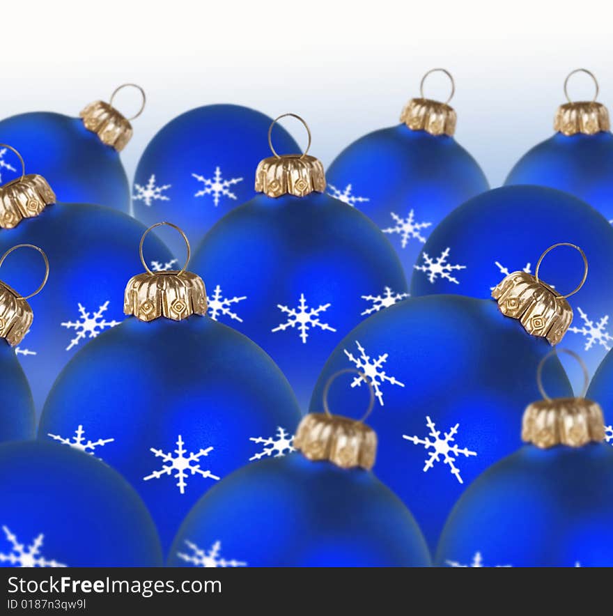 Xmas blue balls isolated on white background. Xmas blue balls isolated on white background