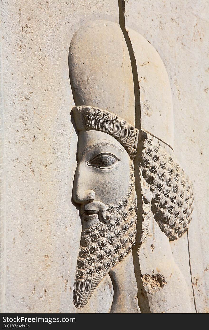 Bas-relief of Persian soldier from Persepolis, Iran (VI-th century BC). Bas-relief of Persian soldier from Persepolis, Iran (VI-th century BC)