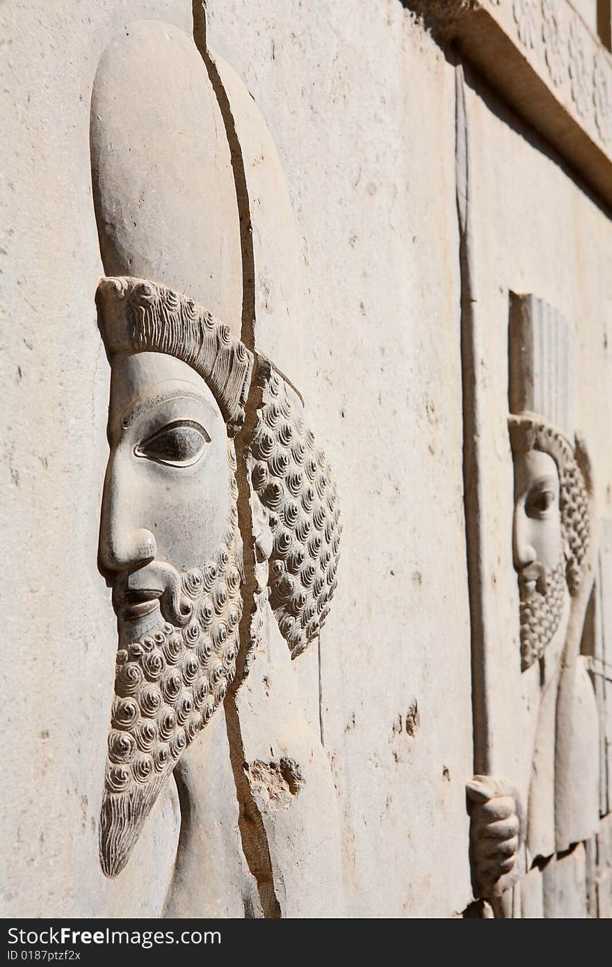 Bas-relief of Persian soldier from Persepolis, Iran (VI-th century BC)