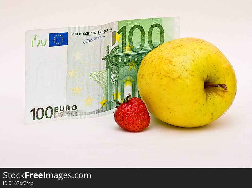 Money and fruit