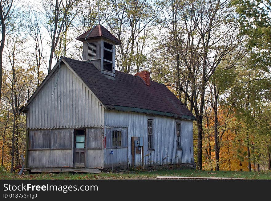 This old school house was photographed in avon indiana