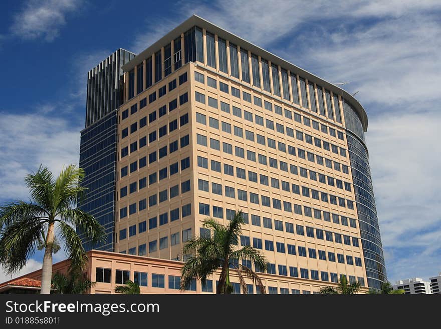 Modern art deco office building in south florida. Modern art deco office building in south florida