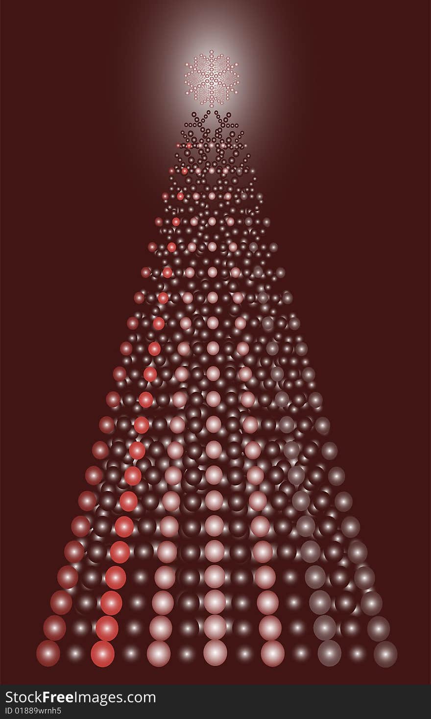 Dot Christmas tree in Chocolate shade. Dot Christmas tree in Chocolate shade