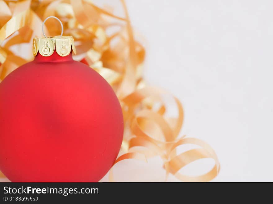 Red Christmas Ornament With Ribbon