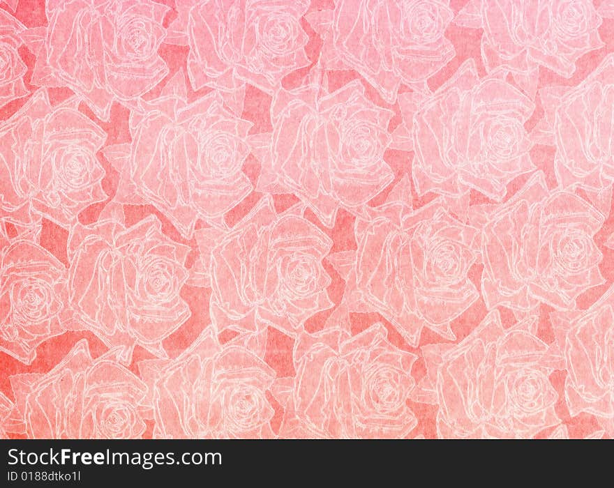 Abstract paper roses background