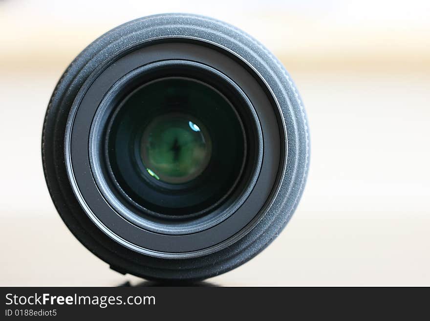 Close-up of lens with the focus on exterior ring. Close-up of lens with the focus on exterior ring