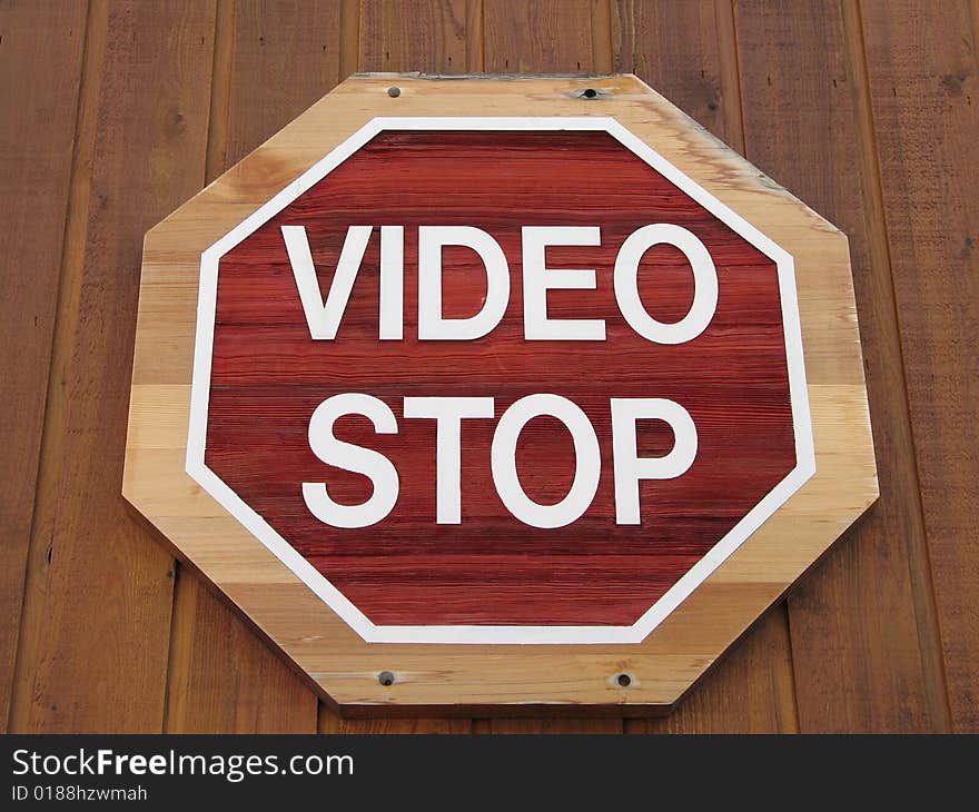 Video stop sign