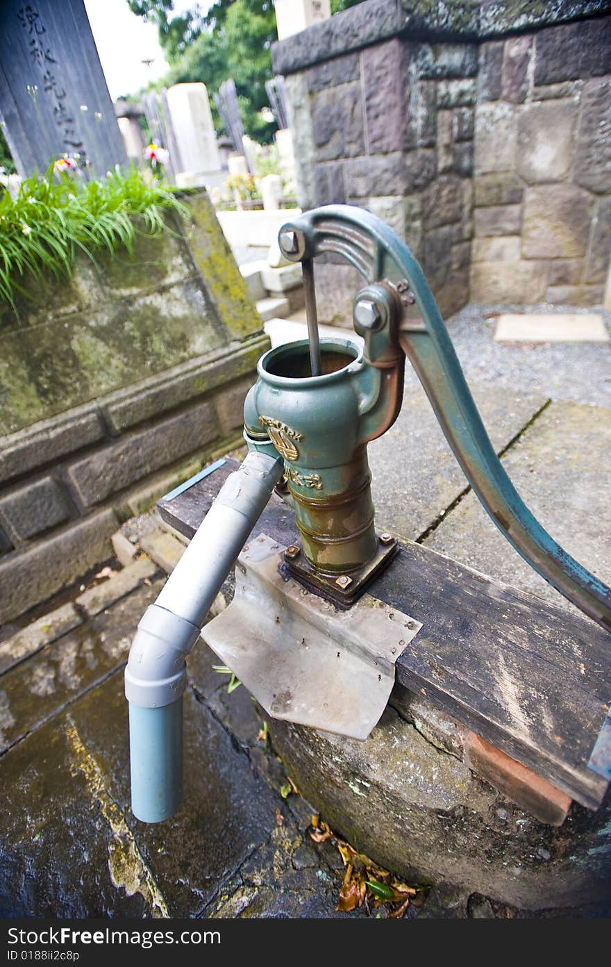 An old water pump found in the out-skirt of Tokyo, Japan.