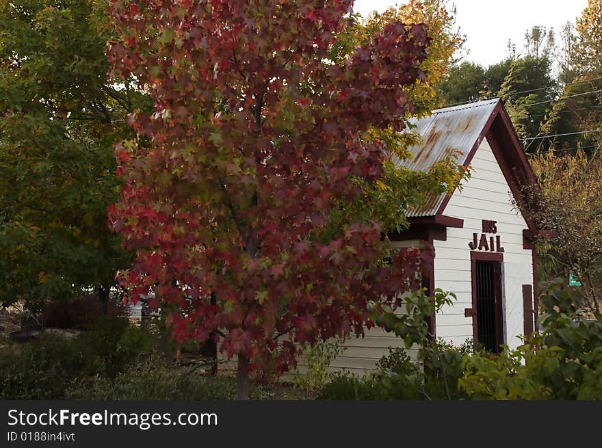 Small Town Jail in Fall Color