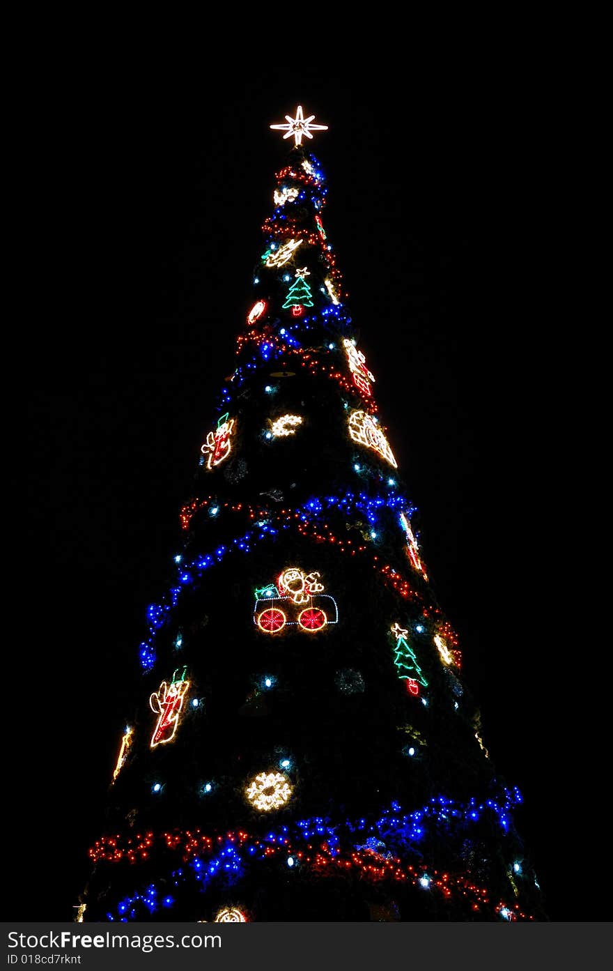 Christmas tree on a dark background. Christmas tree on a dark background