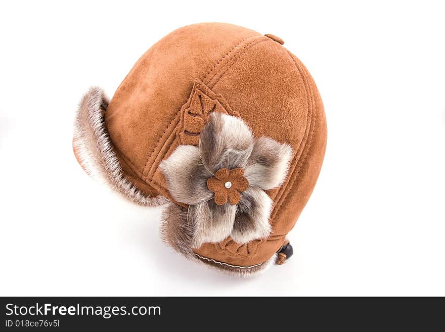 Woman hat  isolated on a white background