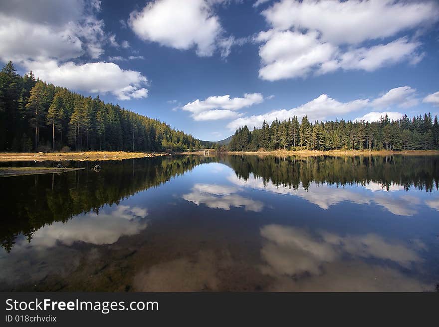 Lake in bulgarian rhodopa mountains. Lake in bulgarian rhodopa mountains