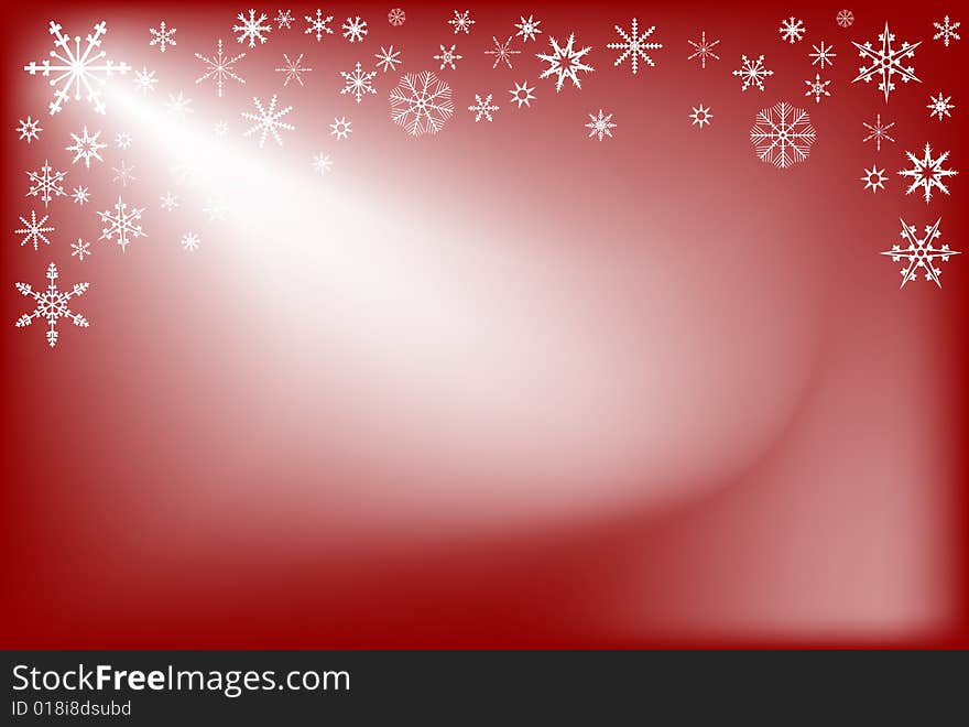 Snowflake and star winter themed background. Snowflake and star winter themed background