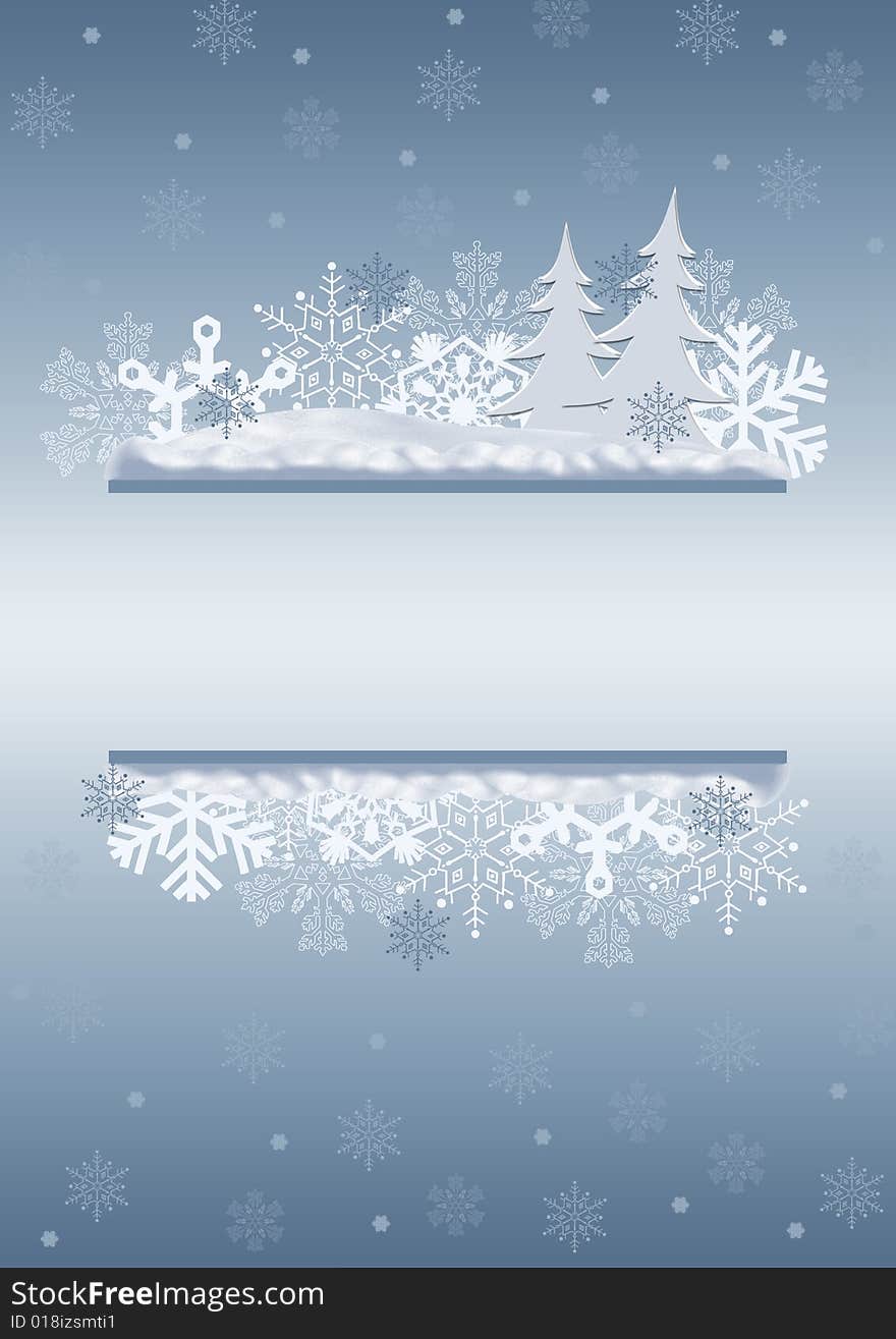 Celebratory Christmas border, with place for your text. Grey and blue tones. Celebratory Christmas border, with place for your text. Grey and blue tones.